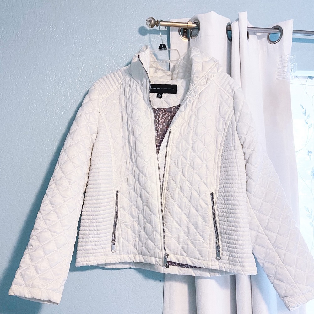 NEVER WORN✨ Lightweight MARC NEW YORK ANDREW MARK white quilted puffer jacket XL